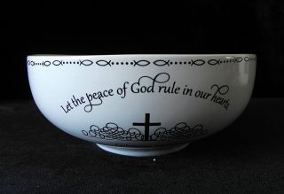 Coventry Table Graces Bowl COLOSSIANS 3:15 LET THE PEACE OF GOD RULE 2