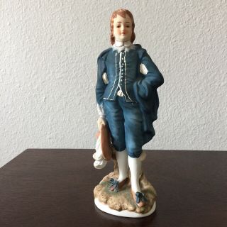 Blue Boy Lefton China Hand Painted Figurine Statue Japan Limited Edition
