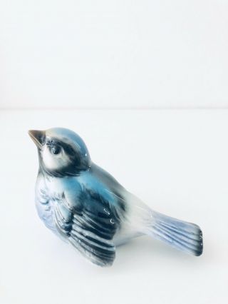 Vintage Goebel W.  Germany Blue Sparrow Bird Figure,  Cv72