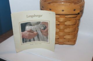 2000 Longaberger Pen Pal Round Pencil Basket & Protector