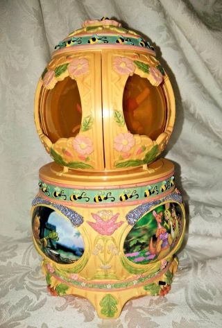 Vintage Winnie The Pooh 100 Acre Wood Musical Snow Globe With Movable Petals