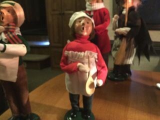 Byers Choice Carolers Boy With Wooden Spoon 1983