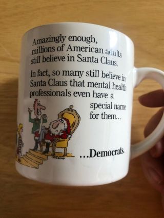 Democrats Santa Claus Ceramic Coffee Tea Cup Mug - By Recycled Paper Products