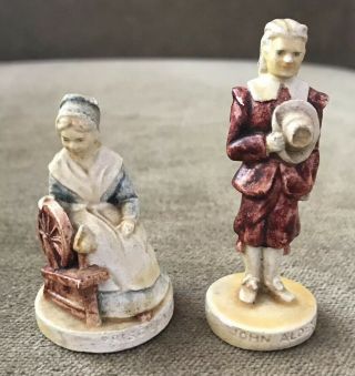Vintage Sebastian Miniature John And Pricilla Alden