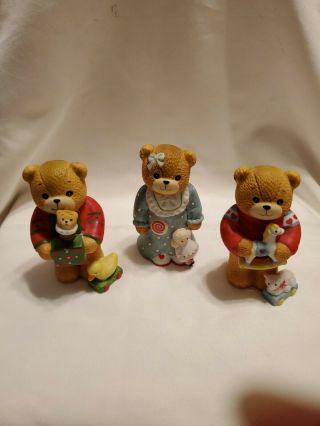 Lucy & Me Bear 3 Christmas Bears With Toys Rigg Enesco Figurine