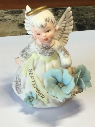 Vintage Lefton Japan Angel Cherub Little Girl Ceramic September Figure