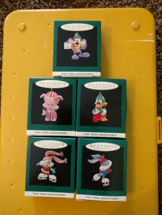 1994 Hallmark Keepsake Ornaments Babs & Buster Bunny Tiny Toons Adventures