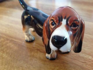 Goebel Porcelain Basset Hound Dog Figurine W.  Germany 30709
