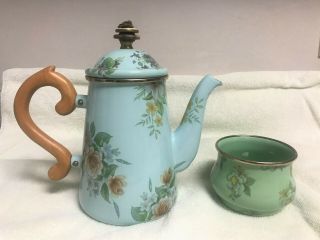 Mackenzie - Childs Teapot With Sugar Bowl (not Matching)