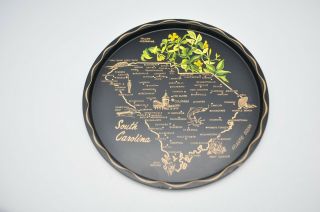 Vintage Nashco South Carolina State Souvenir Hand Painted Platter Plate Serving