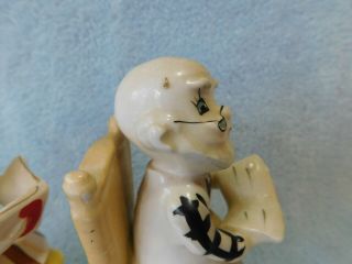 Vintage Man and Woman Reading in Rocking Chairs Salt and Pepper - Japan 5