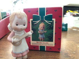 Vintage 1984 Hallmark Betsey Clark Porcelain Angel Christmas Ornament