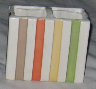 Multicolor Striped 4 1/2 " Ceramic Chf Vase