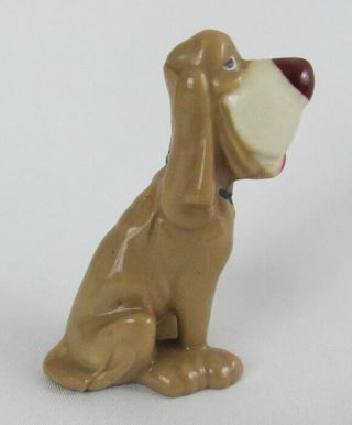 Vintage Wade Disney Whimsies Hat Box Trusty Dog Figurine From Lady & The Tramp