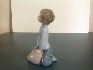 Nao By Lladro Spain Porcelain Figurine Boy Riding A ? About 9 " Tall 4 " Base