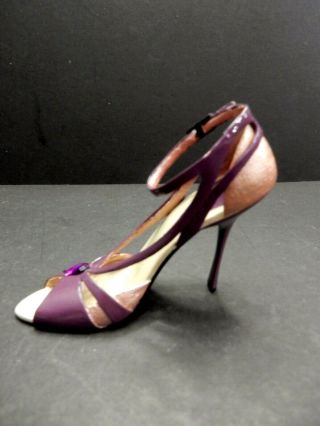Just The Right Shoe By Raine 2007 " Amethyst Adventure " Ankle Strap Stiletto Euc