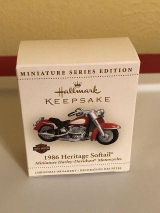Hallmark Ornament Miniature Harley Davidson Boxed