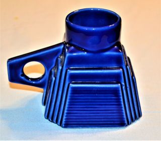 Vintage Blue Feltman Langer Signed Post Modern Coffee Mug Ziggurat tt 2