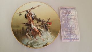 The Fierce And The Out Of The Rising Mist Plate Native American Indian