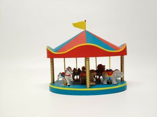 Hallmark Merry Miniature Carousel Gift Set 1990 Christmas