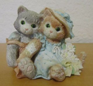 B150 Calico Kittens Figurine Friendship Is A Warm Close Feeling 1993 Hillman Cat