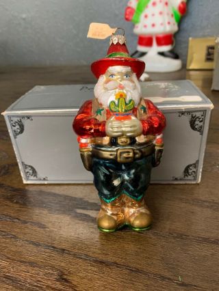 Kurt Adler Polonaise Santa Cowboy Ap 1023 Christmas Ornament
