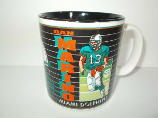 Vtg 1992 Dan Marino Miami Dolphins Coffee Mug Cup Team Nfl Sports Impressions