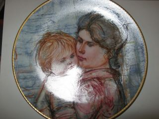 Edna Hibel Plate A Time To Embrace March Of Dimes 1990 50th Anniversary