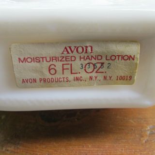 Vintage Avon Rooster Lotion Milk Glass Decanter Bottle Milk Glass - 1991 Empty 4