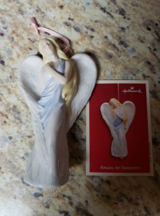 Hallmark Ornament 2003 Angel Of Serenity Susan G Komen Breast Cancer Porcelain