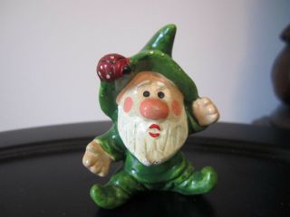 Vintage Napco - Napcoware Ceramic Elf / Leprechaon And Ladybug - Napco