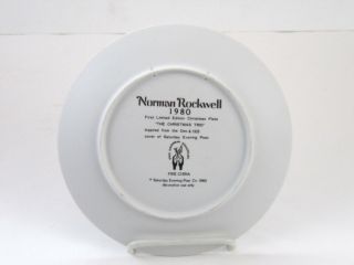 Vintage Norman Rockwell The Christmas Trio Fine China Plate 1980 2