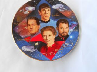 Star Trek Collector Plate 30 Years Second In Command 1997