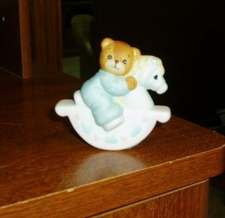 Vtg.  1987 Lucy & Me Lucy Rigg Enesco Baby Boy On A Rocking Horse Figurine