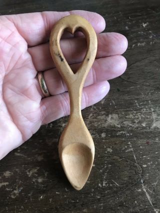 Hand Carved Marriage Or Love Or Wedding Spoon Made By Paul
