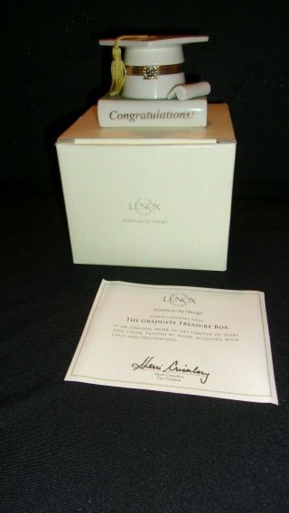 Lenox Graduation Wishes Treasure Box - Bonus: Diploma