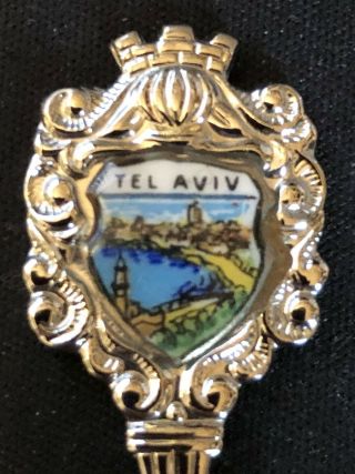 Tel Aviv,  Israel With Scene (top) On Souvenir Spoon - Pre - Owned