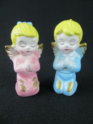 Vintage Praying Angels - Salt & Pepper Shaker Set - Boy & Girl Kneeling Angels