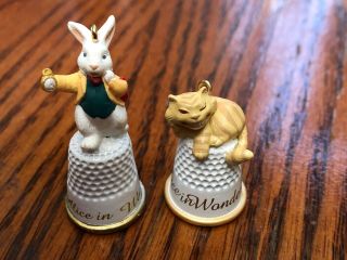 Hallmark Alice In Wonderland Ornaments Cheshire Cat Rabbit