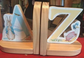 Beatrix Potter Peter Rabbit A - Z Wood Bookends