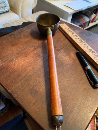 Vintage Brass Dipper With Wooden Long Handle