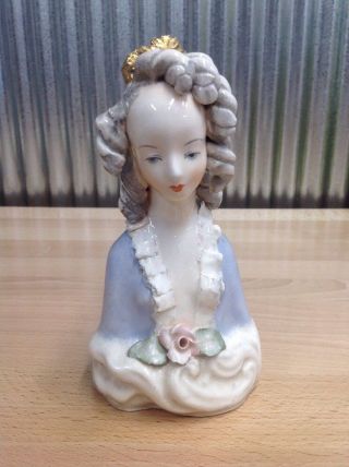 Vintage Cordey Lady Bust Figurine Pottery Porcelain Figure
