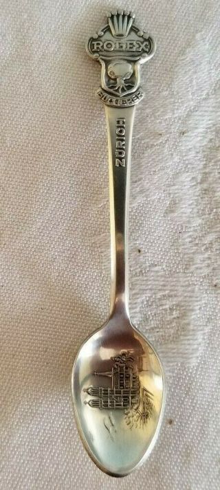 Collectible Rolex Bucherer Zurich Souvenir Spoon Marked Cb 6,  9 M