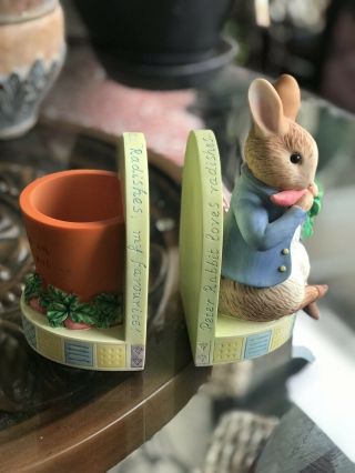 Beatrix Potter Classics Peter Rabbit And Pot Bookends 7” X 4”