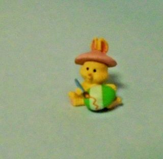 1992 Hallmark Merry Miniatures Easter/spring Bunny Painting Green Egg