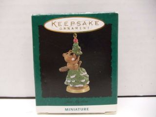 Hallmark - Just My Size - Beaver Christmas Tree - 1994 Miniature Ornament