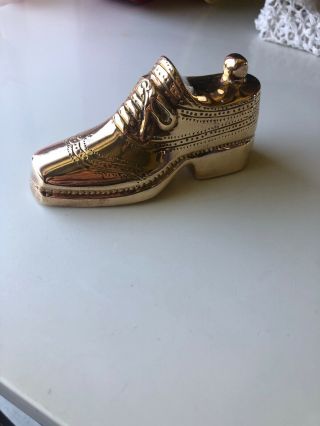 Jonathan Adler Brass Loafer Shoe Bottle Opener Polished Unique Gold Foot Barware