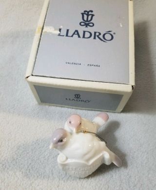 Lladro 6038 First Christmas Together 1991 Ornament Box Lovebirds Spain