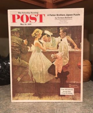 Vintage Norman Rockwell First Prom Saturday Evening Post Puzzle