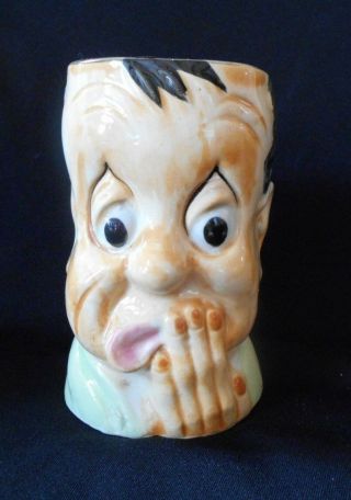 Vintage Toby Mug With Duck Handle - Funny Face Mug - Made In Japan